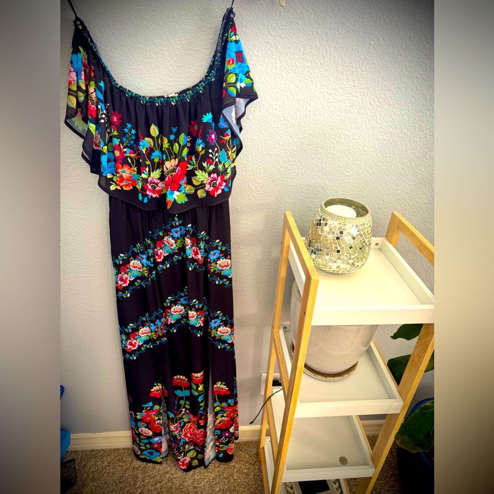 Floral Off-Shoulder Maxi Dress
